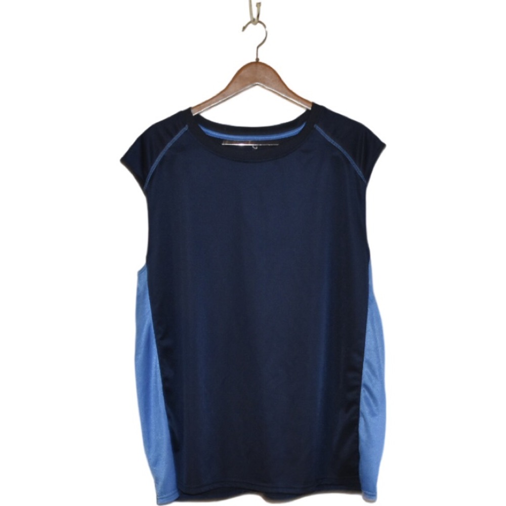 Men’s Open Trails 2X sleeveless sports athletic gym wear basketball shirt blue